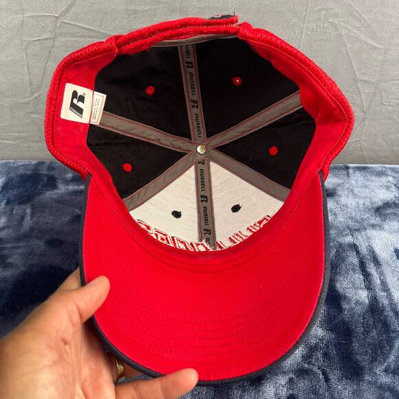 Fresno State Bulldogs Hat Russell Strapback Mesh Thick Spellout Performance D1 - Picture 7 of 10